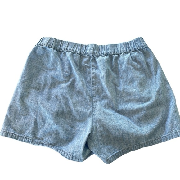 Madewell Women's Elastic Waist Denim Jean Shorts Size Small 100% Cotton Pockets - Picture 3 of 10